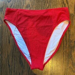 Old Navy Red High-Waisted Bikini Bottoms Size L